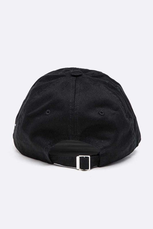 Fringe Beaded Eye Patch Iconic Cotton Cap