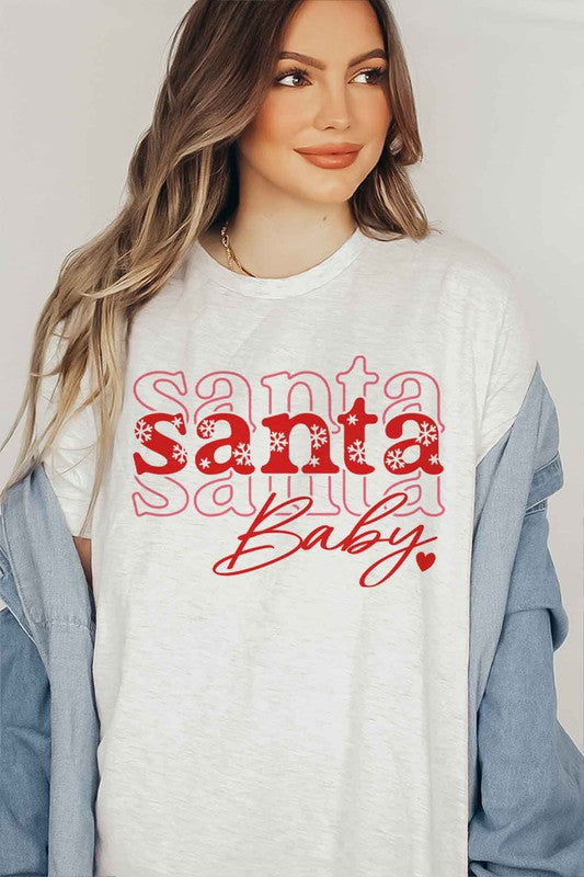 SANTA BABY CHRISTMAS GRAPHIC Tee T-Shirt / T-SHIRT