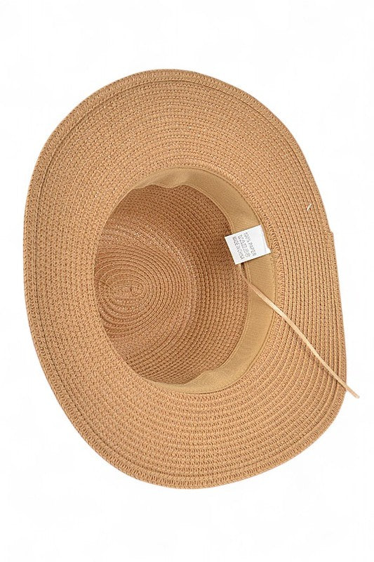 Classic Straw Fedora Hat