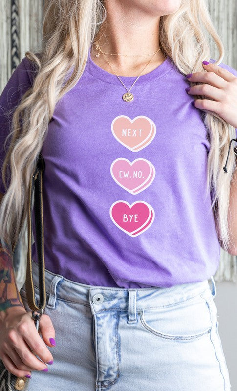 Next Ew No Bye Candy Heart Graphic Tee T-Shirt