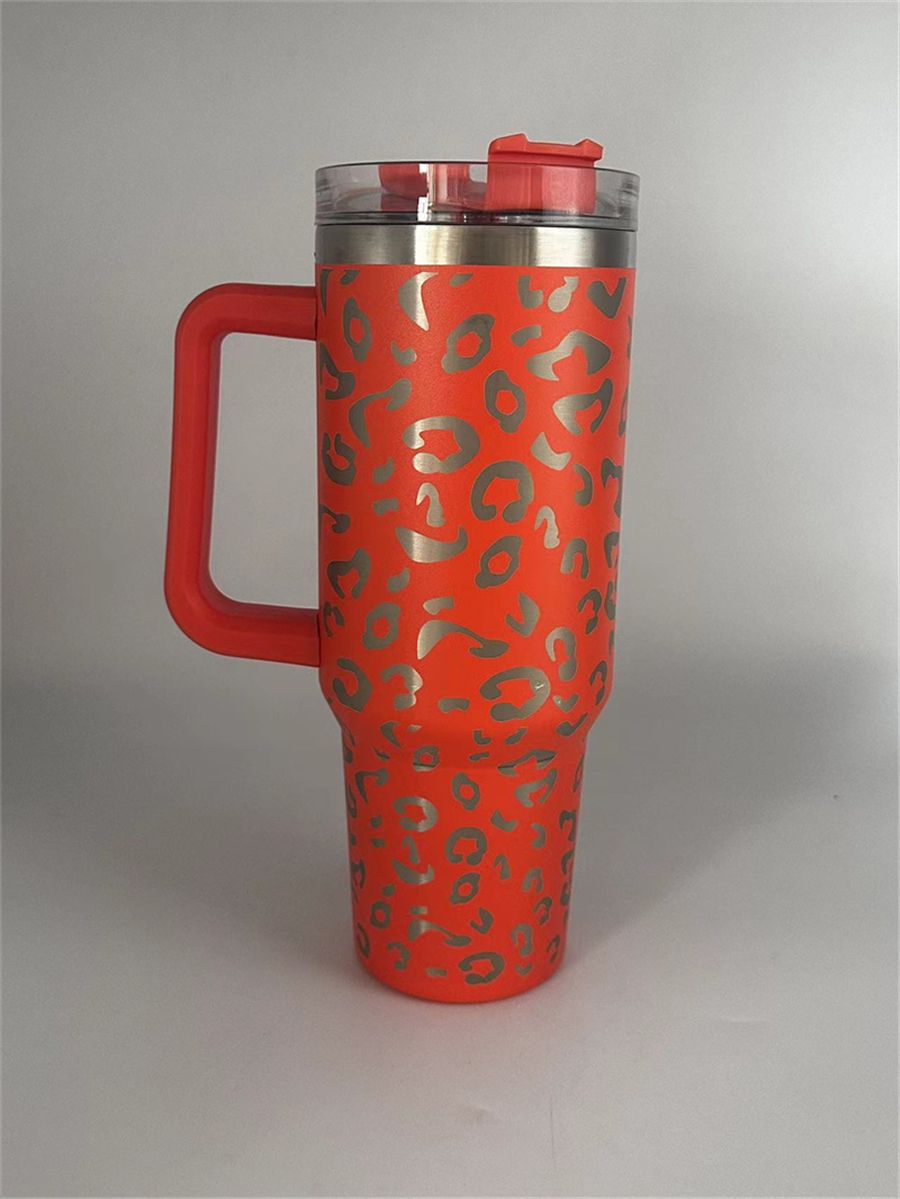 40oz Cheetah Leopard Laser Etched Stainless Tumbler
