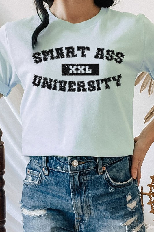 Smart Ass University XXL Sarcastic Graphic Tee T-Shirt