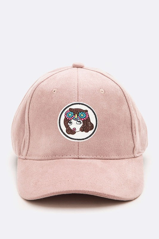 Flower Girl Iconic Patch Suede Cap