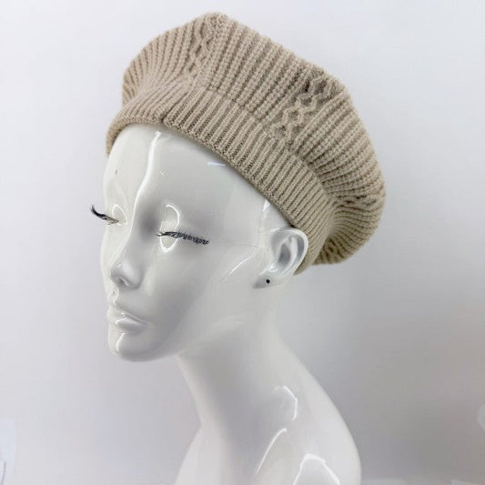 Solid Beige Color Beret/Tam
