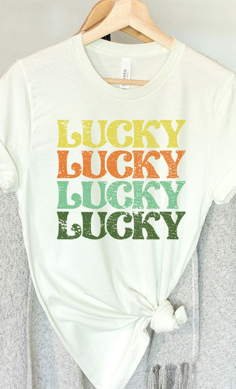 Lucky Retro Vintage St Patricks PLUS Graphic Tee