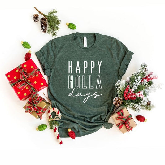 Happy Holla Days Short Sleeve Graphic Tee