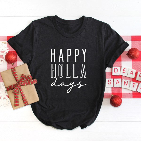 Happy Holla Days Short Sleeve Graphic Tee