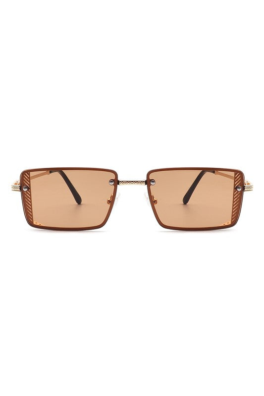 Retro Rectangle Flat Top Fashion Sunglasses