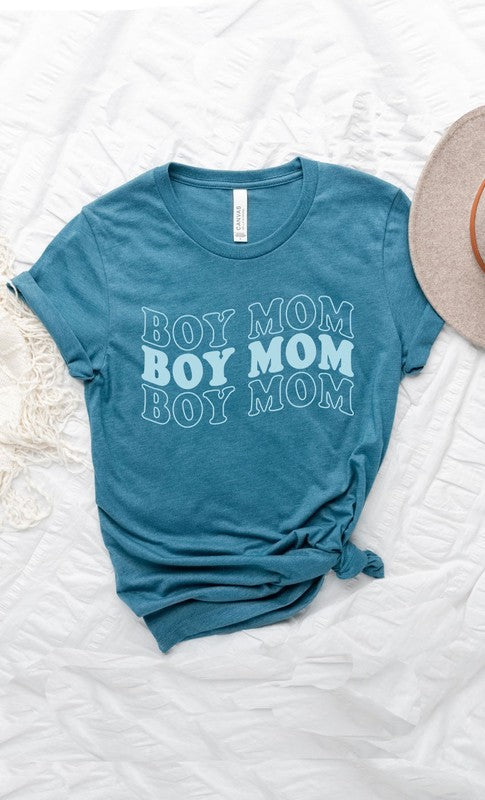 Retro Boy Mom Graphic Tee T-Shirt