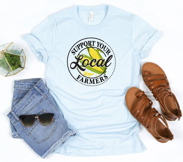 Corn - Support Local Famers Graphic Tee T-Shirt