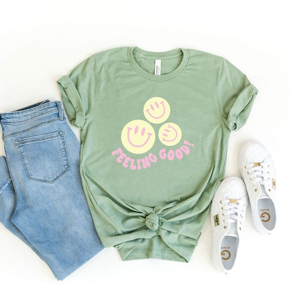 Feeling Good Short Sleeve Graphic Tee T-Shirt