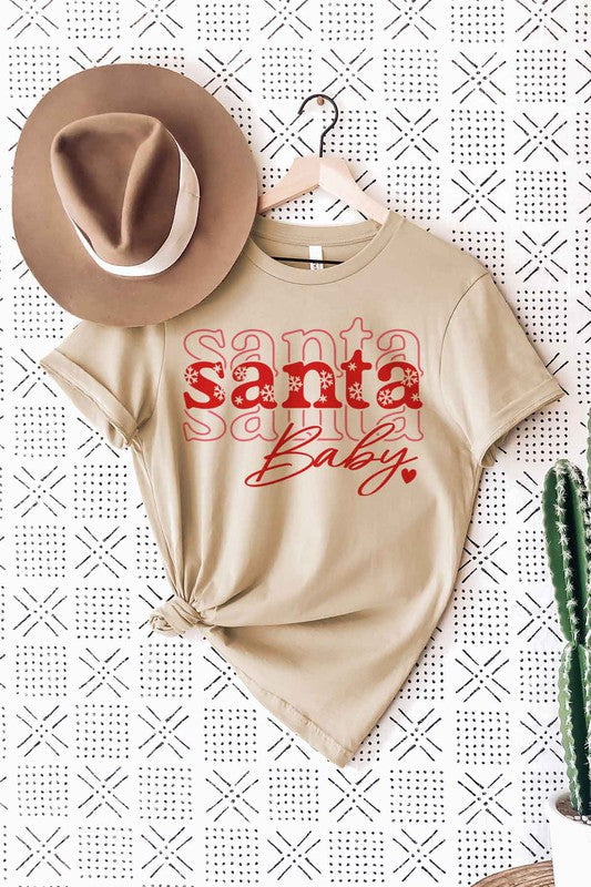 SANTA CHRISTMAS GRAPHIC PLUS SIZE Tee T-Shirt / T-SHIRT