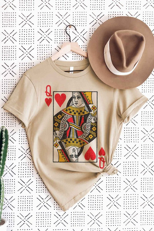 QUEEN OF HEARTS Tee T-Shirt PLUS SIZE