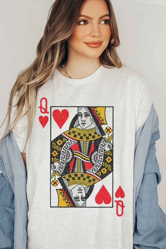 QUEEN OF HEARTS Tee T-Shirt PLUS SIZE