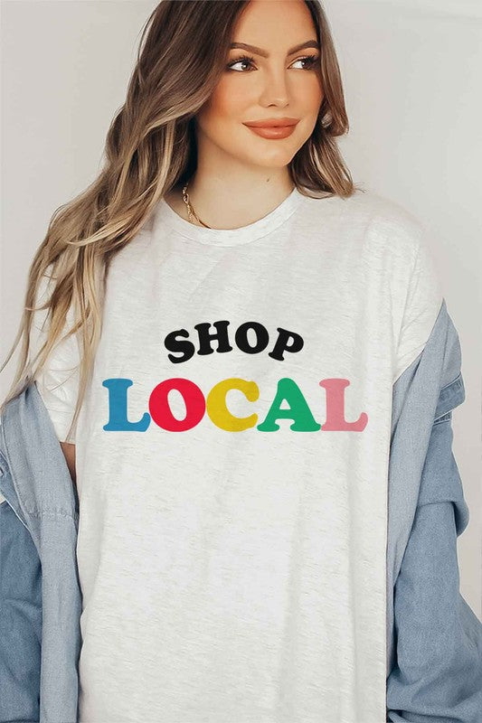 SHOP LOCAL Tee T-Shirt PLUS SIZE