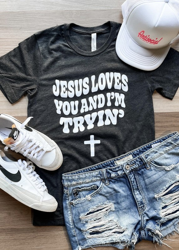I'm Tryin' Graphic Tee T-Shirt