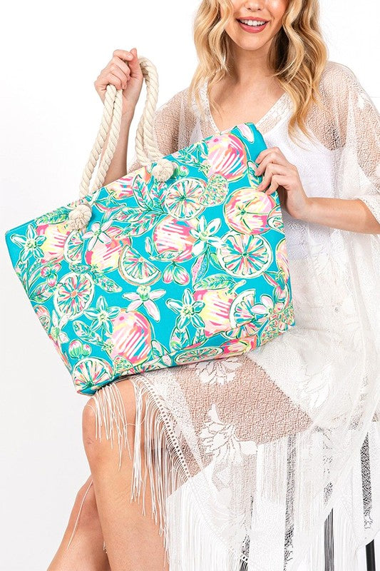 Fun Summer Theme Large Tote Bag
