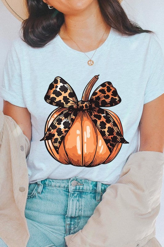 Coquette Bow Pumpkin Graphic T Shirts