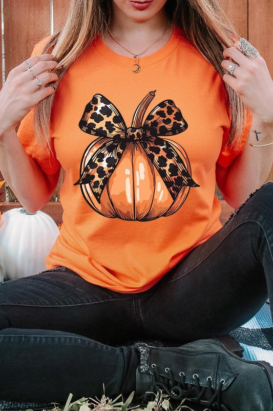 Coquette Bow Pumpkin Graphic T Shirts