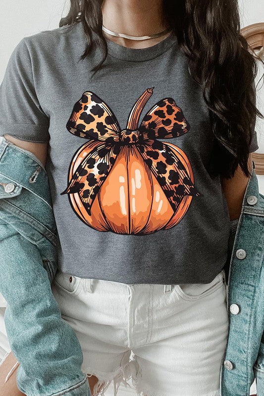 Coquette Bow Pumpkin Graphic T Shirts