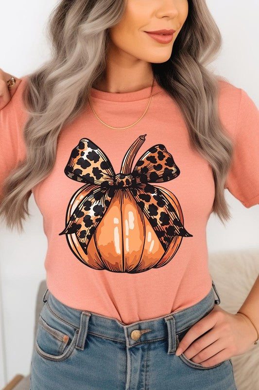 Coquette Bow Pumpkin Graphic T Shirts