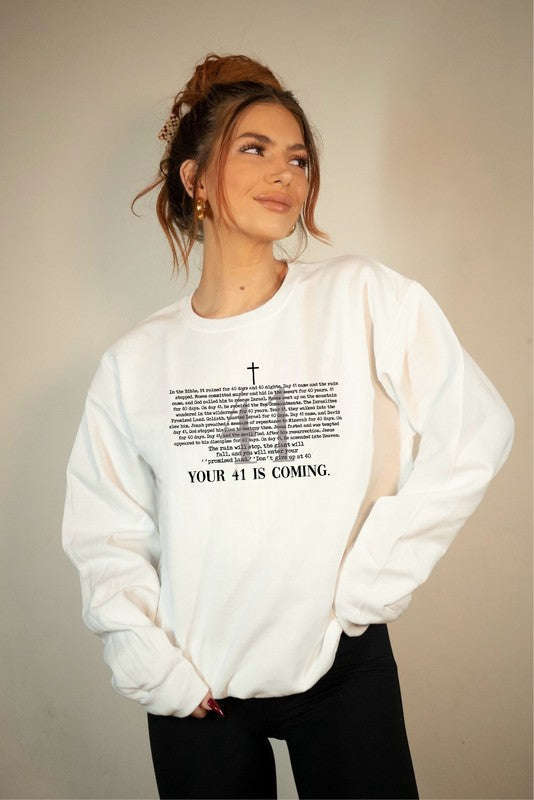 Day 41 Cozy Graphic Sweatshirt Plus Size