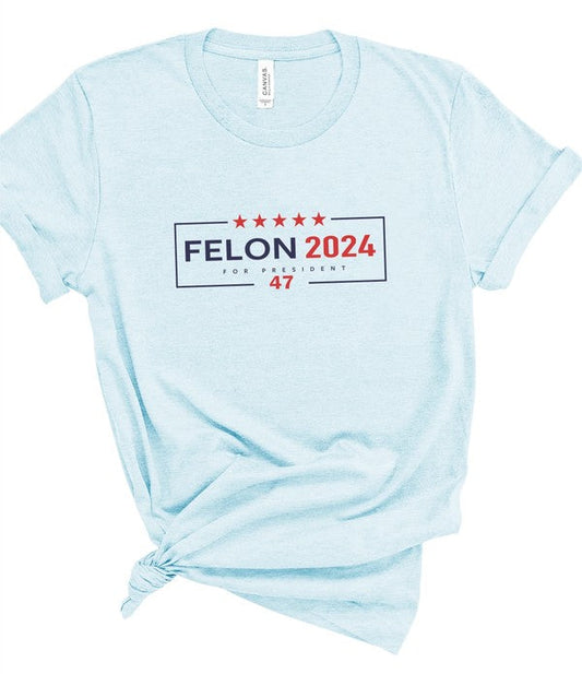 Felon 2024 For President 47 Softstyle Plus Size Tee