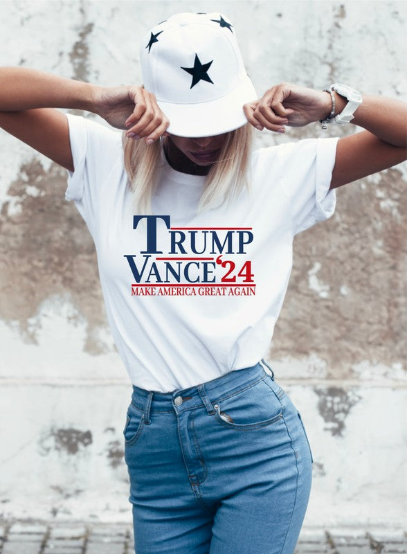 Trump Vance 2024 Softstyle Graphic Plus Size Tee T-Shirt
