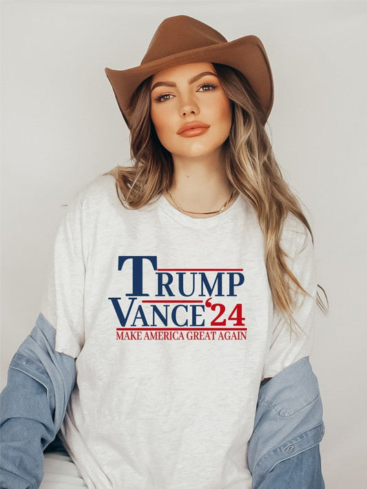 Trump Vance 2024 Softstyle Graphic Plus Size Tee T-Shirt