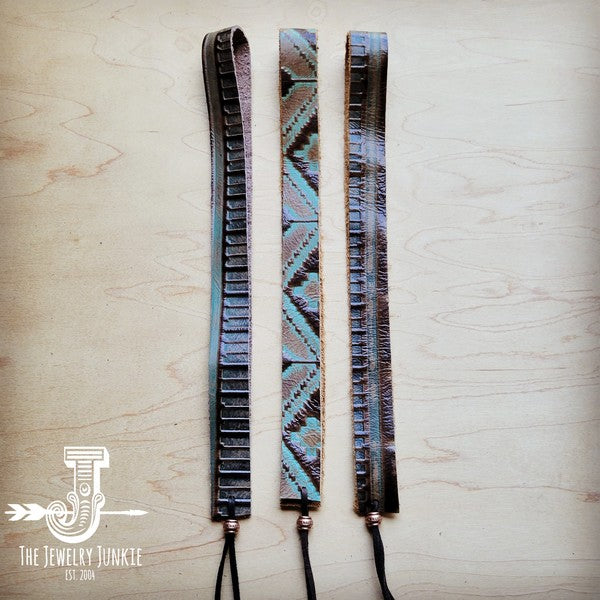 Turquoise Navajo Western Leather Band Choice Hat