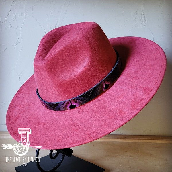 Magenta Navajo Western Leather Band Choice Hat