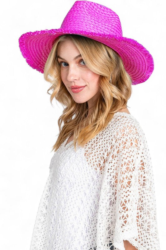Crochet Straw Cowboy Hat