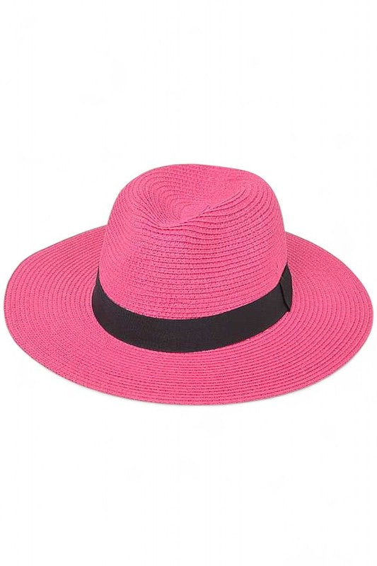 Classic Straw Fedora Hat