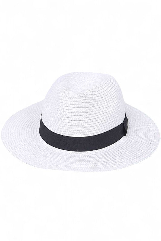 Classic Straw Fedora Hat