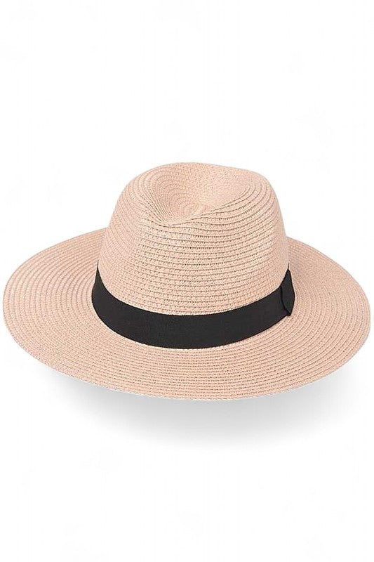 Classic Straw Fedora Hat