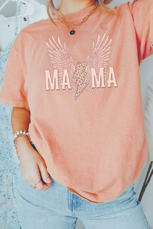 Mama Leopard Lightning Comfort Colors Graphic Tee T-Shirt