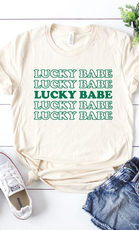 Retro Lucky Babe Graphic Tee T-Shirt PLUS