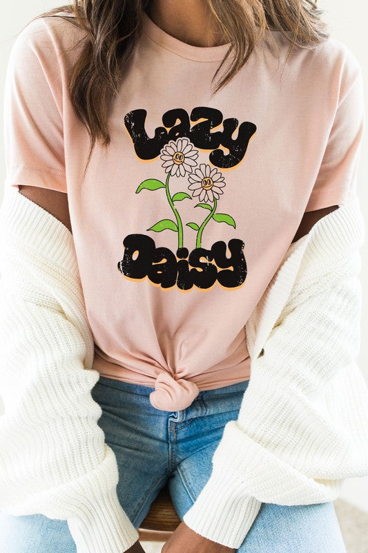 Lazy Daisy Flower Garden Spring Time Graphic Tee T-Shirt