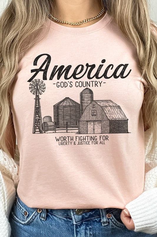 America Gods Country Graphic Tee T-Shirt