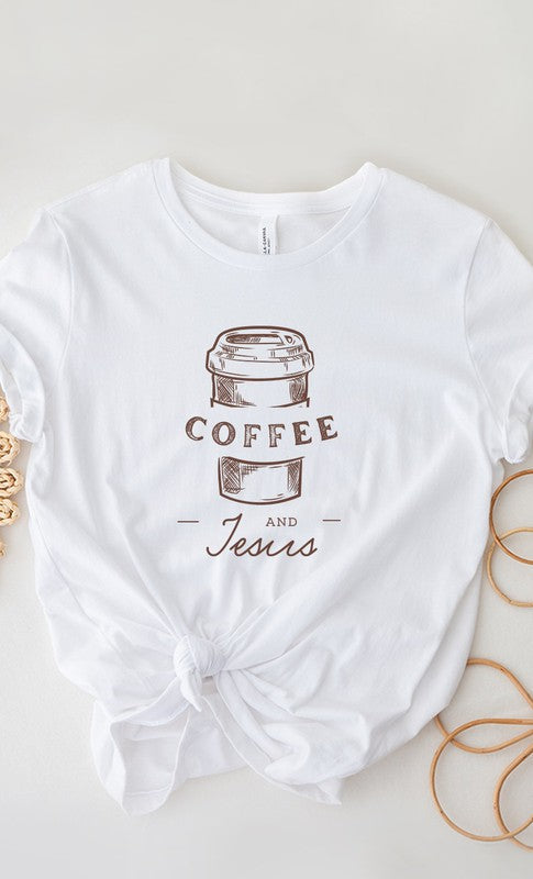 Coffee and Jesus Graphic Tee T-Shirt