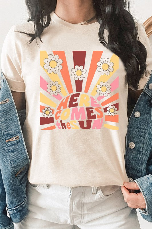 Here Comes The Sun Flower Power Graphic Tee