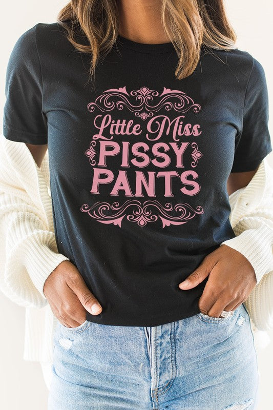 Little Miss Pissy Pants Ornamental Graphic Tee T-Shirt