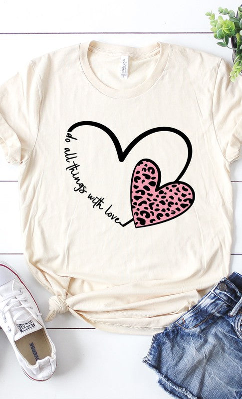 Do All Things With Love Graphic Tee T-Shirt PLUS