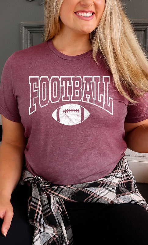 Distressed Football Graphic Tee PLUS