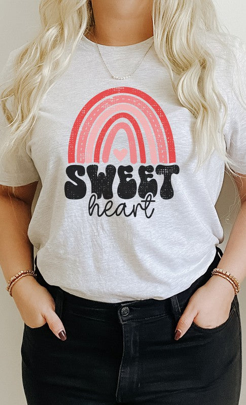 Distressed Rainbow Sweet Heart PLUS Graphic Tee T-Shirt
