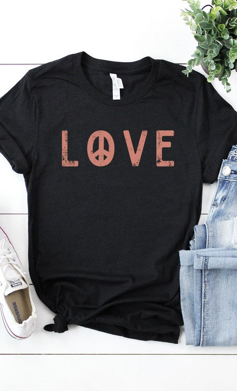 Peace Love Graphic Tee T-Shirt PLUS