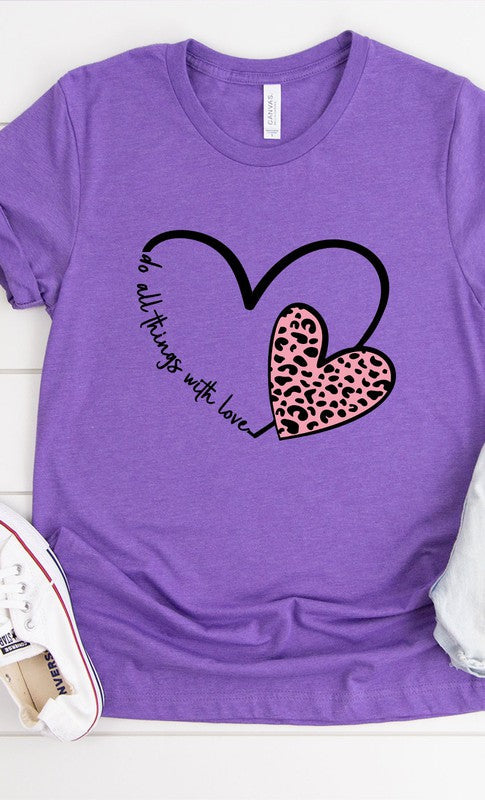 Do All Things With Love Graphic Tee T-Shirt PLUS