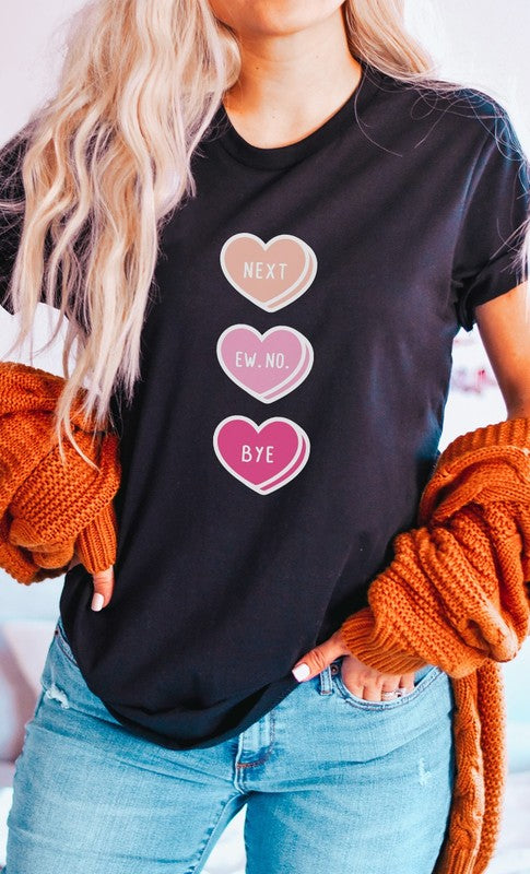 Next Ew No Bye Candy Heart Graphic Tee T-Shirt
