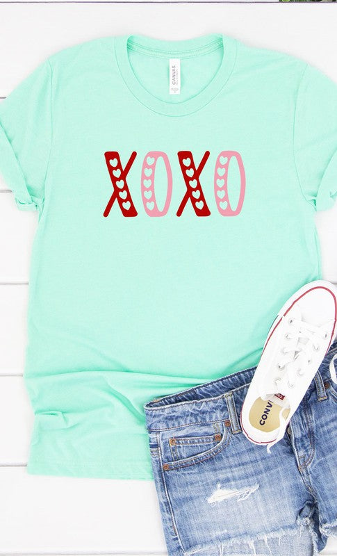 XOXO Hearts Cutout Graphic Tee T-Shirt PLUS
