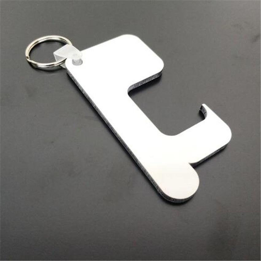 MDF sublimation ready door opener keychain | Anti Touching blank keychain for sublimation | Sublimation Supplies